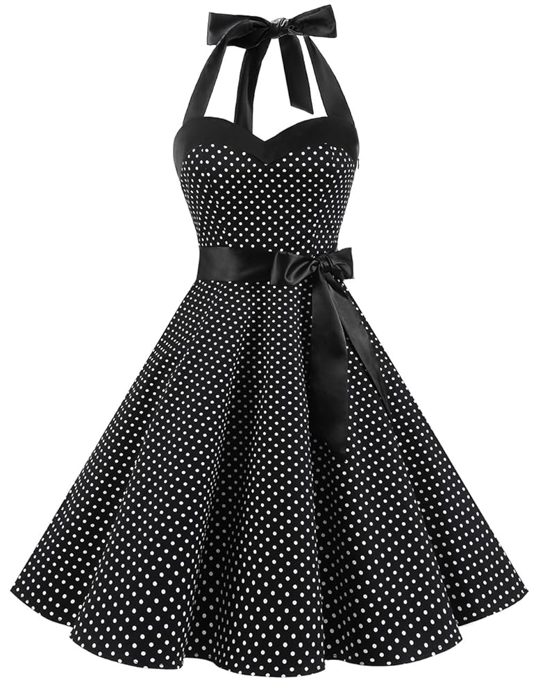 DRESS HIPPY OLD DAKOTA BRACELET バングル DRESSTELLS Women Vintage 1950s Cocktail Polka Dot Dress, 50s